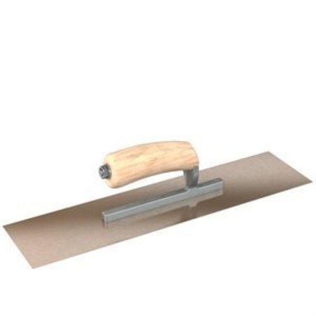 Steel City Trowels By Bon el, Square, Golden Stainless, 11.5 X 4, Wood, Short Shank 66-137